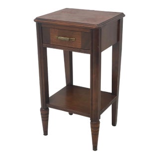 Vintage Mid Century Modern Table Dovetail Drawers Patina and Scratches Are Consistence With Age. May Be Veneer For Sale