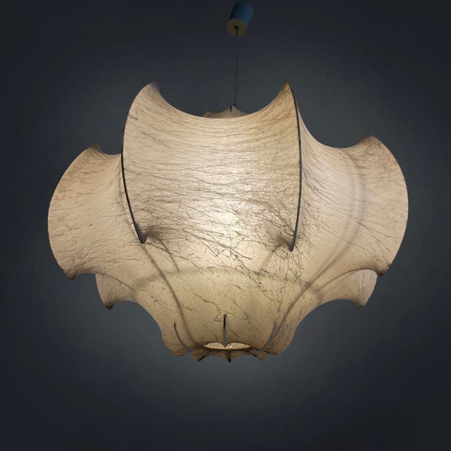 Italian Cocoon Chandelier Viscontea by Achille and Pier Giacomo Castiglioni for Flos, 1960s For Sale - Image 9 of 15