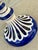 Metal 1960’s Vintage Delft-Style Blue Hand-Painted Floral Motifs on White Porcelain Table Lamp With 5 Arms For Sale - Image 7 of 12