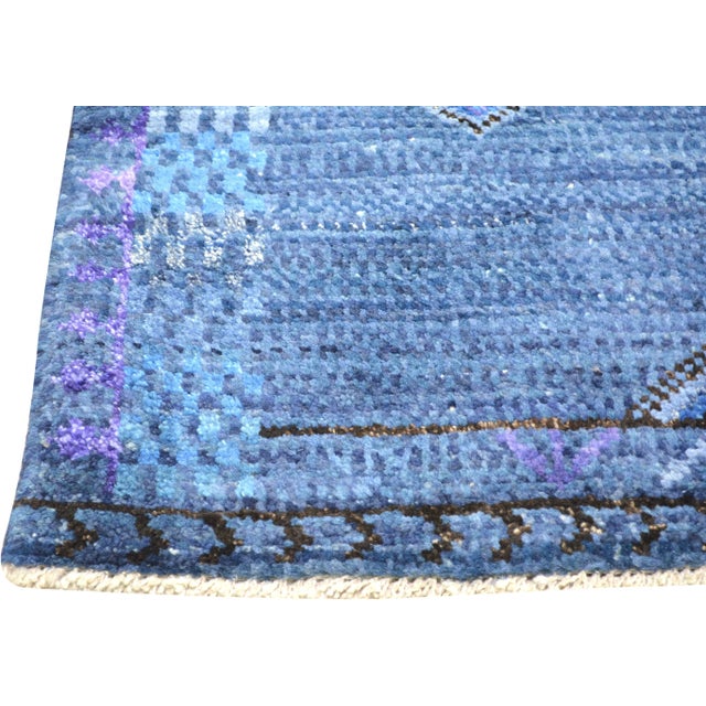 Vintage Gabbeh Knotted Wool Rug, 4'3''x6'6'' For Sale - Image 4 of 5