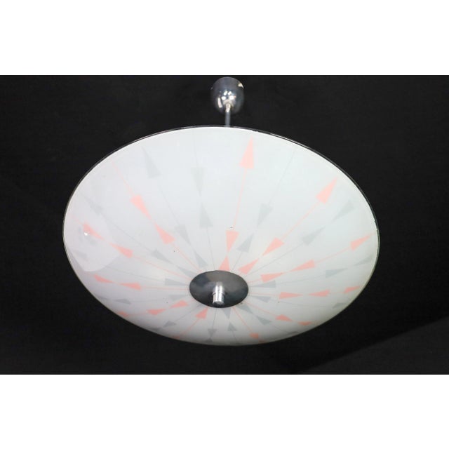 Gold Mid-Century Brussels World Expo 1958 Pendant Lamp in Glass For Sale - Image 8 of 9