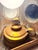 Antique Brass Three-Lens Nautical Navigation Oil Lantern With Red Blue & Clear Lens For Sale - Image 9 of 12