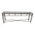 Vintage Faux‑Bamboo Metal Console Table With Glass Top For Sale