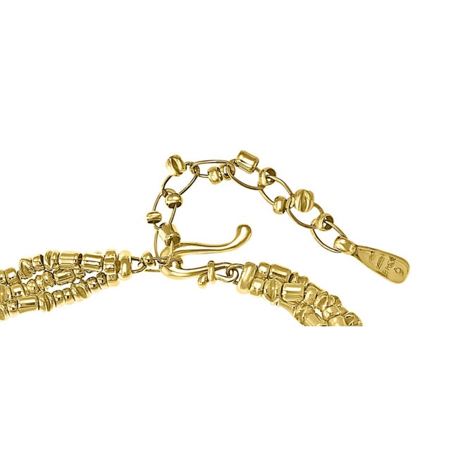 Contemporary 132 Gm 18 Karat Yellow Gold Designer Orlando-Orlandini Necklace For Sale - Image 3 of 18