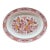 Vintage English Ridgeway Ironstone Staffordshire Red & Yellow Canterbury Oval Platter For Sale