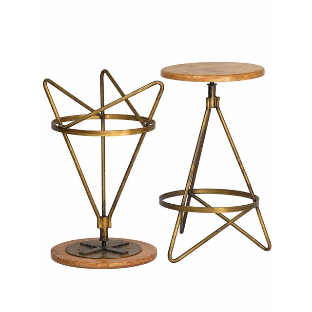 Pr. Vintage Bar Stools For Sale In Los Angeles - Image 6 of 10
