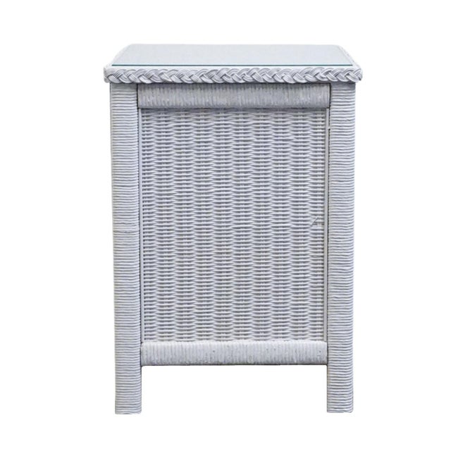 Lexington / Henry Link Country Cottage Style 24" White Wicker Two Drawer Nightstand 477-621 For Sale - Image 11 of 14