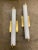 Frosted Glass Gold Accent Wall Sconces - a Pair For Sale - Image 4 of 10