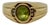 Vintage 14k Gold Men's Peridot and Diamond Ring, Circa 1950s, Size 10.5 For Sale