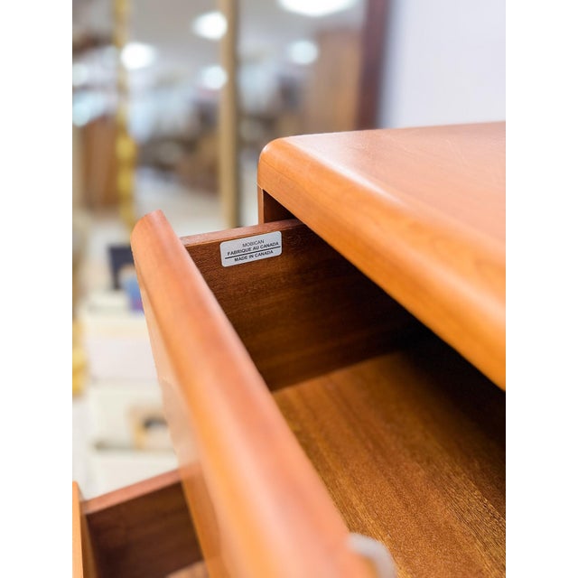 Brown 1970s Mid Century Modern Teak Dresser by Mobican, Danish Teak, Made in Denmark Console For Sale - Image 8 of 15