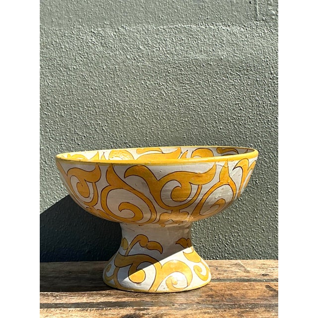 Vintage Italian Glazed Ceramic Bowl For Sale - Image 9 of 12
