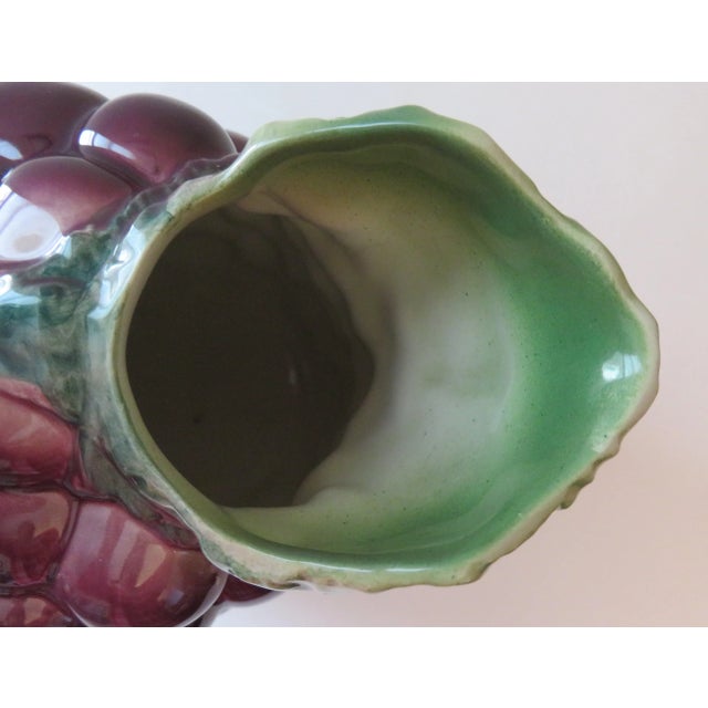 Ceramic 1970s Grapes Ceramic Pitcher #9506 Made in Italy For Sale - Image 7 of 9