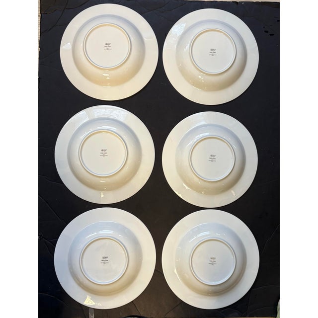 Ceramic Mikasa Imperial Platinum Fine China Soup Bowls, Set of 6 – Minimalist Platinum Banded Dinnerware For Sale - Image 7 of 8