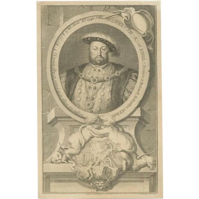 Henry VIII, 1750, Paper For Sale