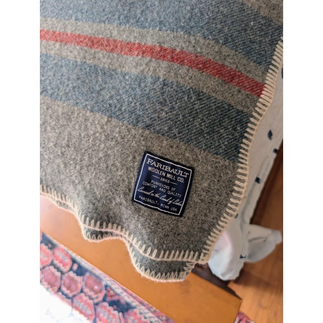 Rustic Faribault Mill Cabin Blanket For Sale - Image 3 of 7