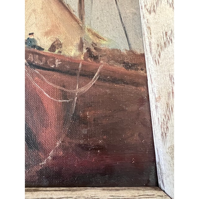 Coastal Oil Painting Signed 1959 For Sale - Image 13 of 16