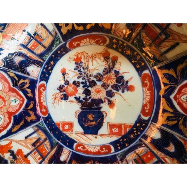 Imari Porcelain 19th Century Meiji Period Japanese Imari Bowl For Sale - Image 4 of 12