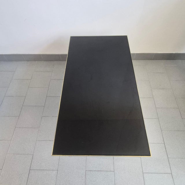 Gold Vintage Coffee Table in Bronze and Glass with Goats Feet from Maison Jansen, 1970s For Sale - Image 8 of 15