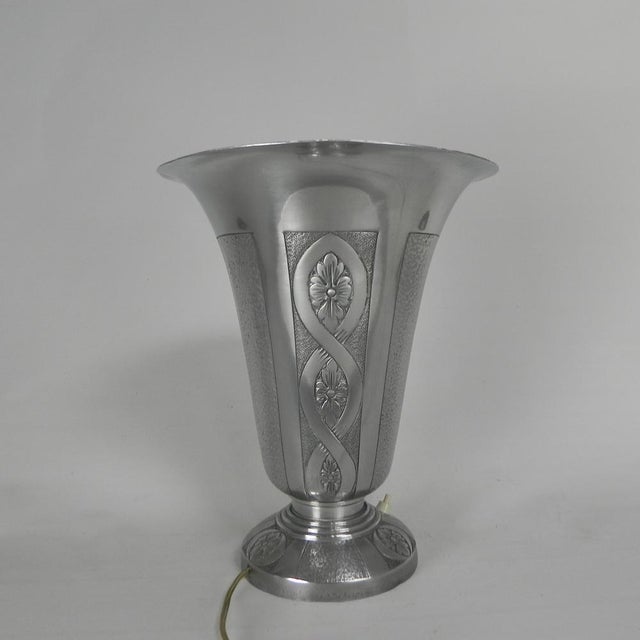 1930s Art Deco Aluminium Uplight Table Lamp, 1930s For Sale - Image 5 of 18