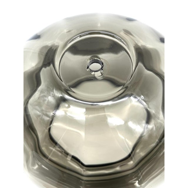Large Space Age Smoked Glass and Chrome Ceiling Light from Hillebrand Leuchten, Germany, 1970s For Sale - Image 17 of 18
