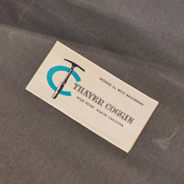 Milo Baughman for Thayer Coggin Mid Century Walnut Upholstered Bench For Sale - Image 10 of 10