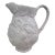 1980s Large White Ceramic Pitcher With Shell Pattern, Made in Portugal For Sale