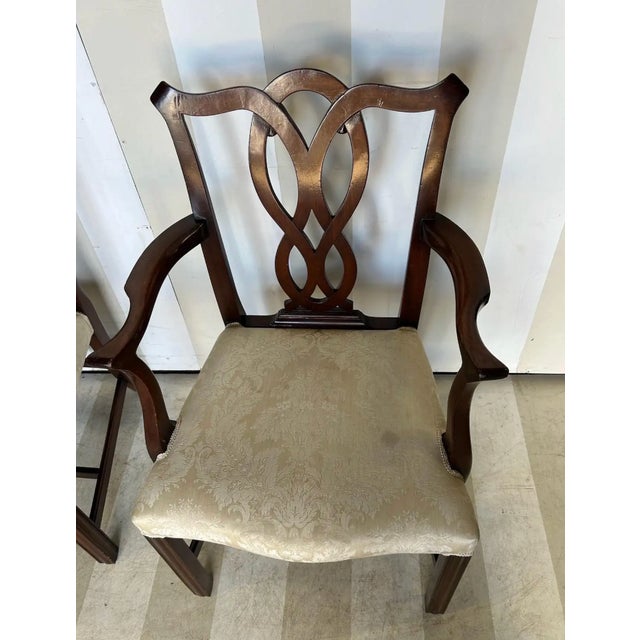 Set of 10 Antique Georgian Style Mahogany Dining Chairs For Sale - Image 11 of 11