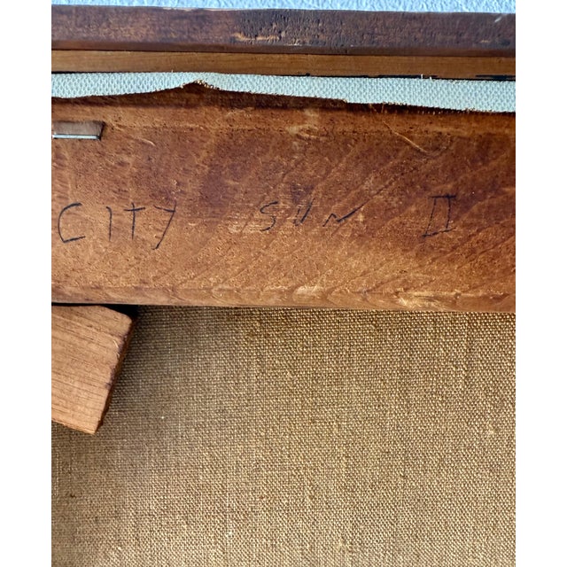 Budd Hopkins, Large Budd Hopkins Modernist Hard Edged Abstract Expressionist Oil Painting 1965, 1969 For Sale - Image 4 of 13