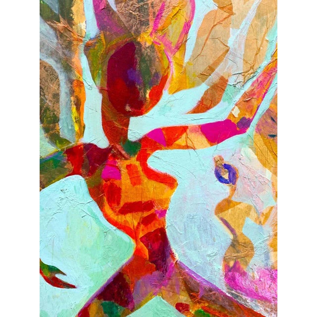 Yellow Mid 20th Century Mid-Century Mixed-Media "Fire Dancer", Udell 1974 For Sale - Image 8 of 9