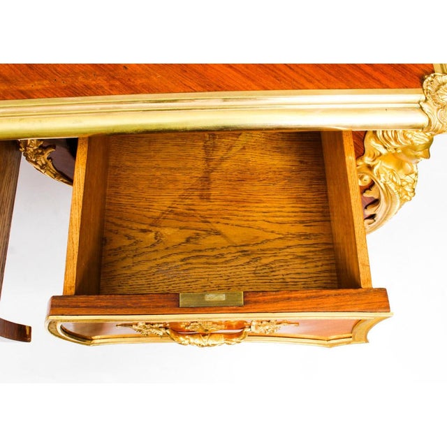 19th Century French Louis Revival Ormolu Bureau Plat Desk For Sale - Image 12 of 18