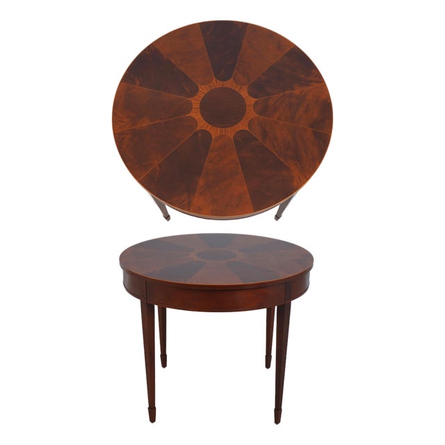 Baker Round Mahogany Center Parlor Table For Sale