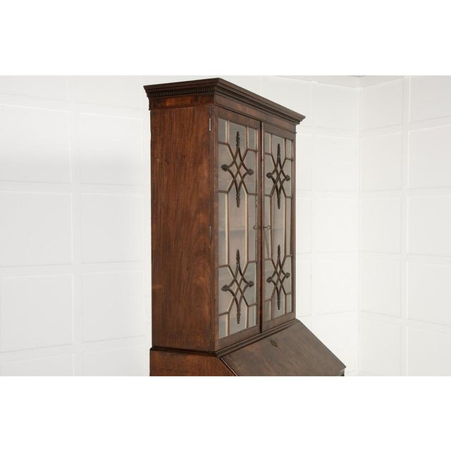 Antique English Mahogany Secretaire, 1700s For Sale - Image 5 of 16