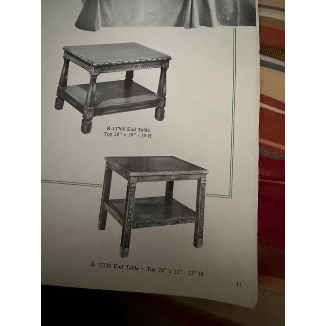 Vintage Romweber Viking Oak Two Tier Mid-Century End Table For Sale - Image 9 of 10