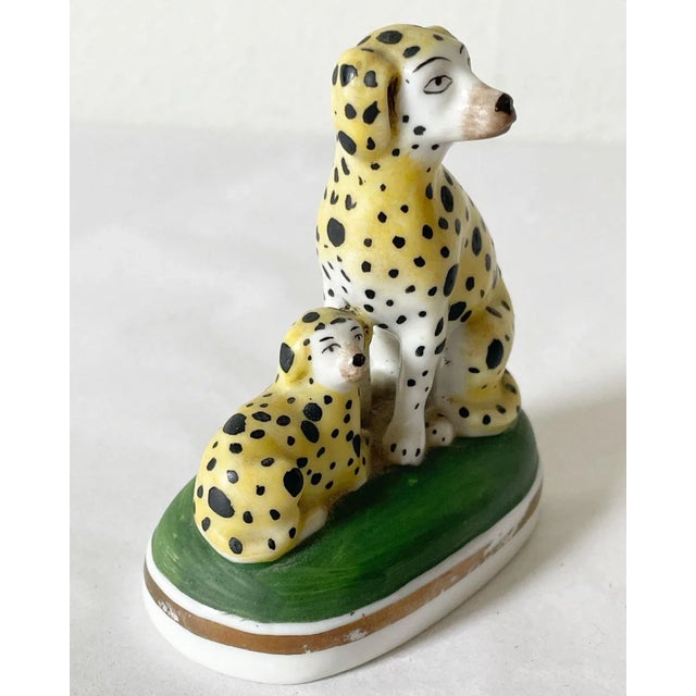 Chelsea Porcelain 18th Century Chelsea Porcelain Dalmatian Dogs With Gold Anchor Mark For Sale - Image 4 of 8