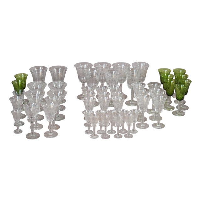 Vintage Drinking Glasses, Set of 45 For Sale