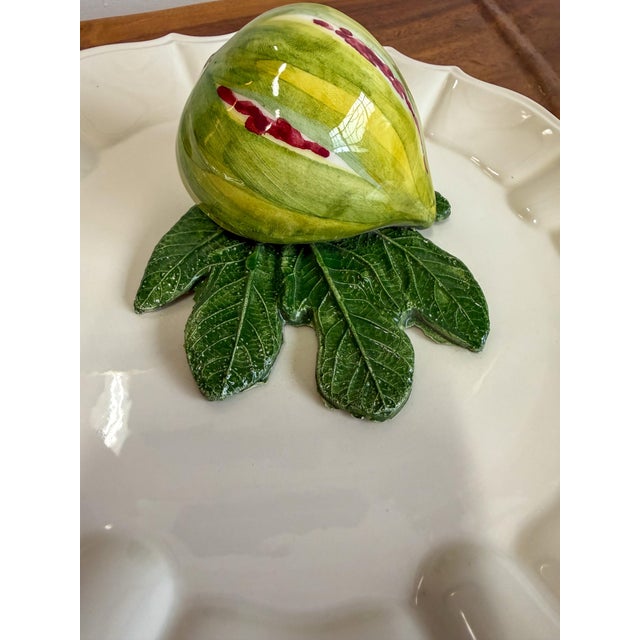 Vintage Italian Trompe l'Oeil Fig Plate For Sale - Image 4 of 6