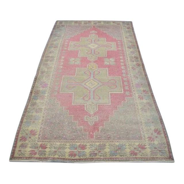 Vintage Anatolian Oushak Rug For Sale