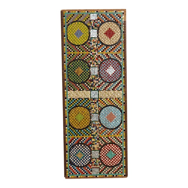 Vintage Glass Mosaic on Panel For Sale