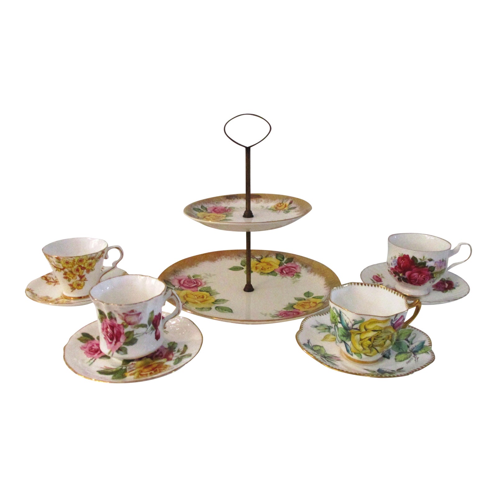 Vintage English Garden Tea Service Set of 9 Chairish