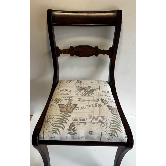 Vintage Regency Mahogany Side Chair by the Charlotte Chair Co. For Sale - Image 6 of 6