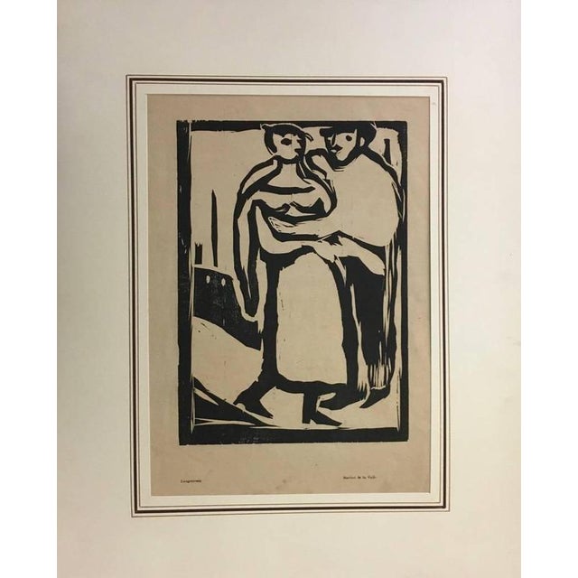 Arturo Martini, Tiber, 1910, Woodcut Print For Sale