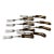 Vintage German Hand-Carved Stag Antler Hunting Dinner Forks - Set of 8 For Sale