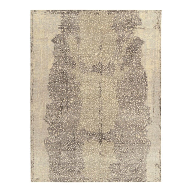 Rug & Kilim’s Oversized Shades of Grey Animal Rug, 12x14 For Sale