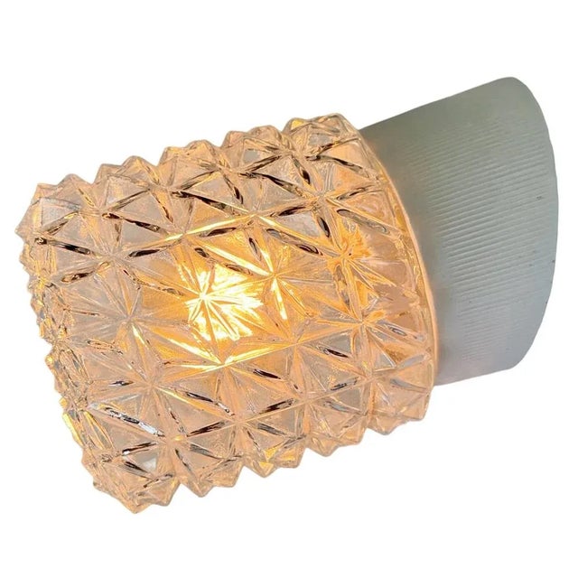 Vintage White Porcelain Wall Light, 1970s For Sale - Image 11 of 12