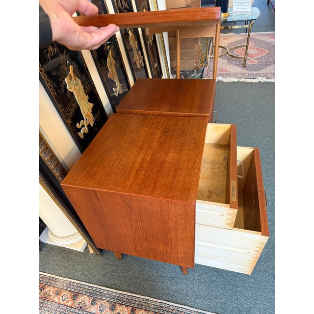 Mid 20th Century Teak Wood Office Desk With Cabinet For Sale - Image 18 of 18