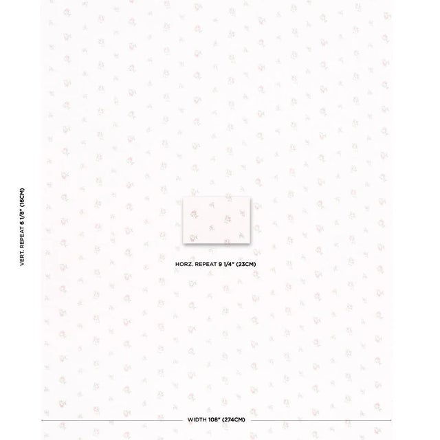 Contemporary Sample - Schumacher Margie Floral Sheer Fabric in Rose For Sale - Image 3 of 5