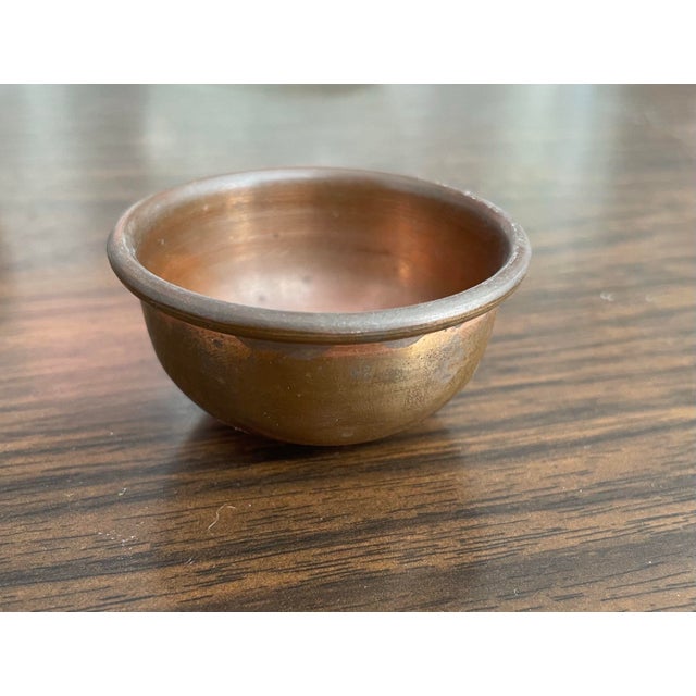 Metal 1950s Copper Dip Bowl With Lip Edge For Sale - Image 7 of 7