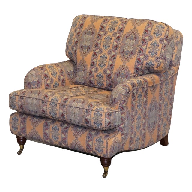 Multiyork Countryhouse Removable Fabric Lounge Armchair in the style of Howard Arm For Sale