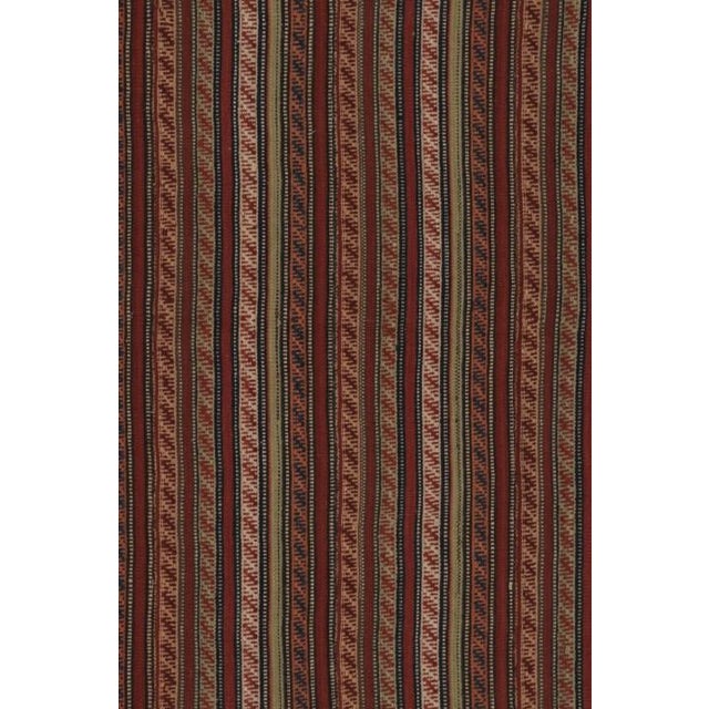 Vintage Persian Kilim, Dense Geometric Tribal Patterns in Stripes - Rug & Kilim For Sale In New York - Image 6 of 10