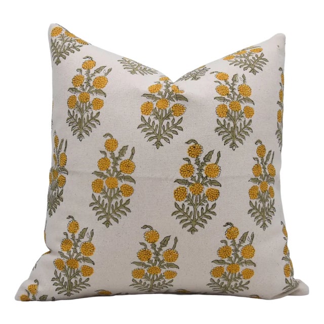 Designer Hand Block Printed Duck Canvas Cover Pillows 18x18 Inch- Hajara Collection For Sale